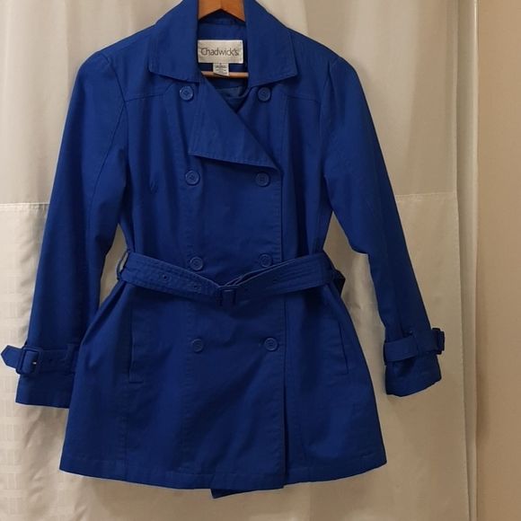 Chadwicks Jackets & Blazers - Chadwicks Small Cobalt Pea Coat